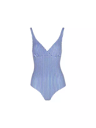 HOT STUFF | Bañador de mujer con cuello en V | blau